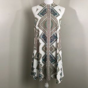 Blu Pepper Womens Sleeveless BOHO Mini Dress